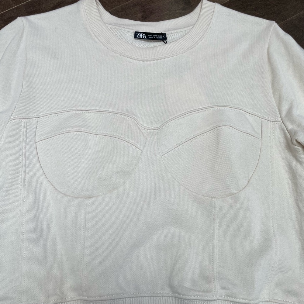 NWT Zara Corset Sweatshirt - Picture 6 of 7